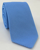 Light Oxford Blue Grenadine Grossa Silk Tie GGT-36